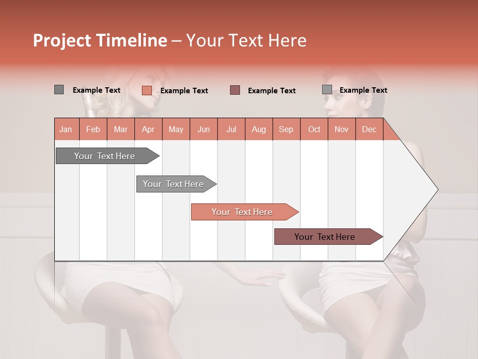 Two Distinguished Girlfriends During Preparing To The Party PowerPoint Template