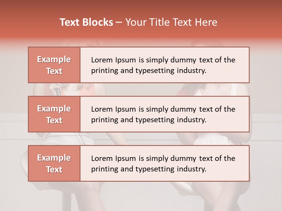 Two Distinguished Girlfriends During Preparing To The Party PowerPoint Template