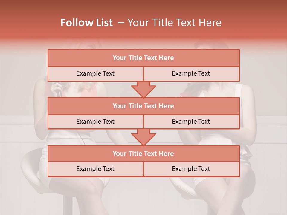 Two Distinguished Girlfriends During Preparing To The Party PowerPoint Template