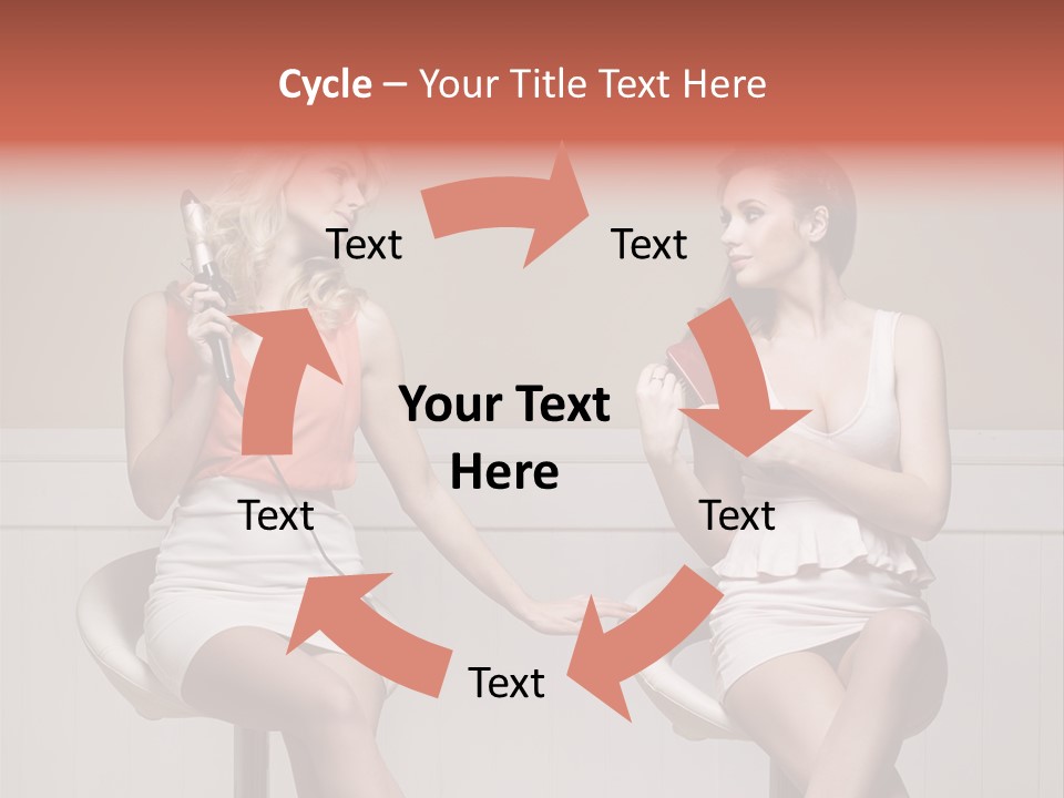 Two Distinguished Girlfriends During Preparing To The Party PowerPoint Template