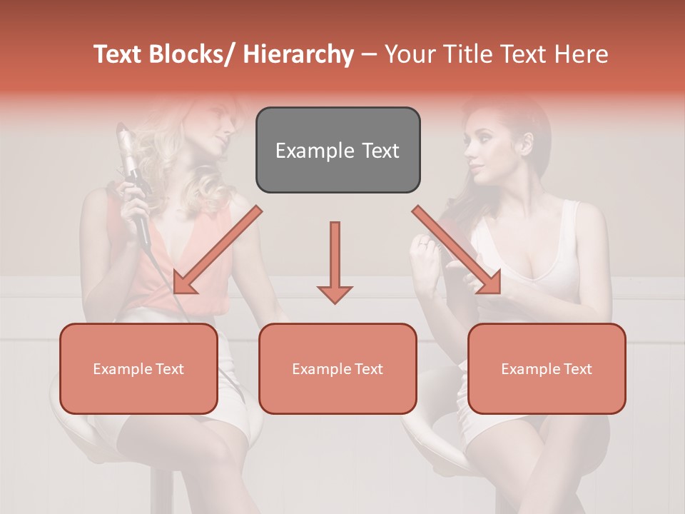 Two Distinguished Girlfriends During Preparing To The Party PowerPoint Template