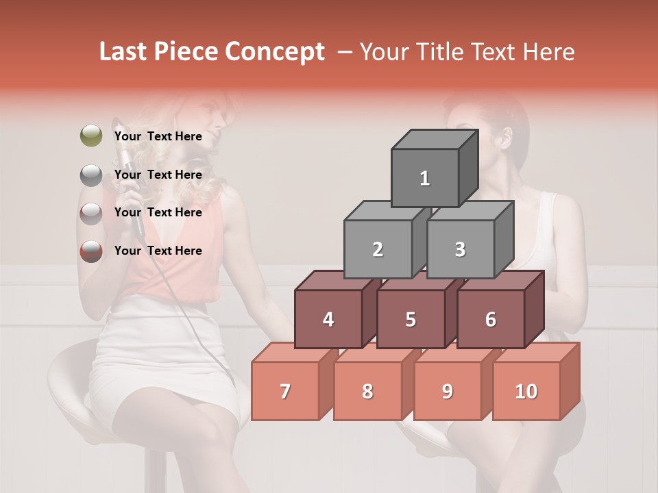 Two Distinguished Girlfriends During Preparing To The Party PowerPoint Template