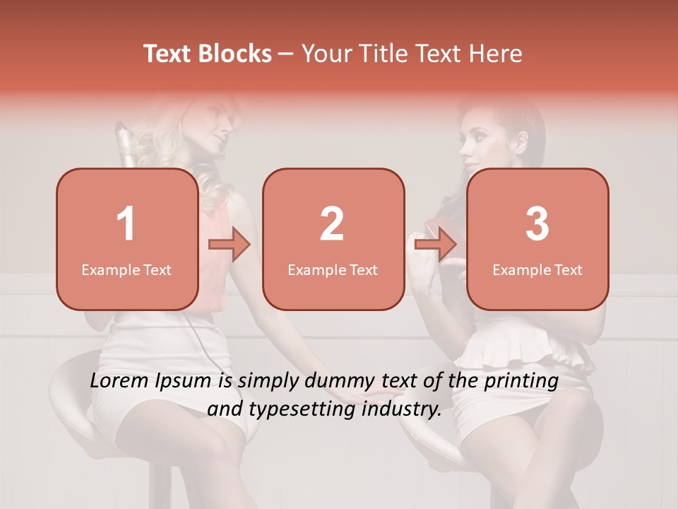 Two Distinguished Girlfriends During Preparing To The Party PowerPoint Template