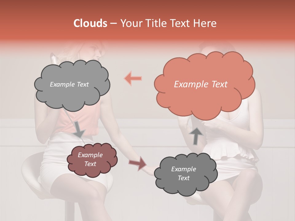 Two Distinguished Girlfriends During Preparing To The Party PowerPoint Template