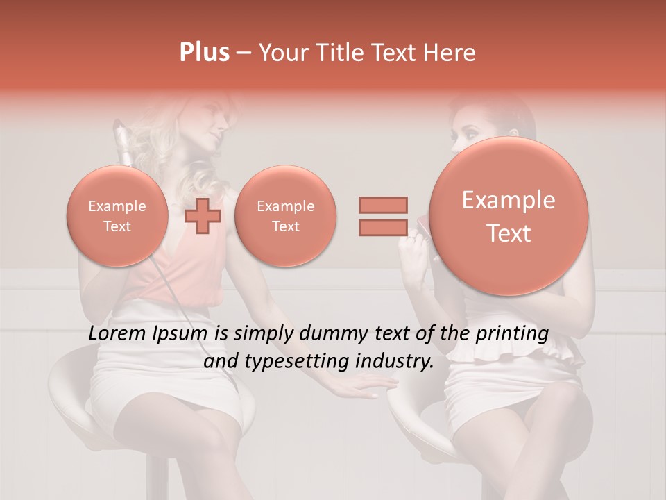 Two Distinguished Girlfriends During Preparing To The Party PowerPoint Template