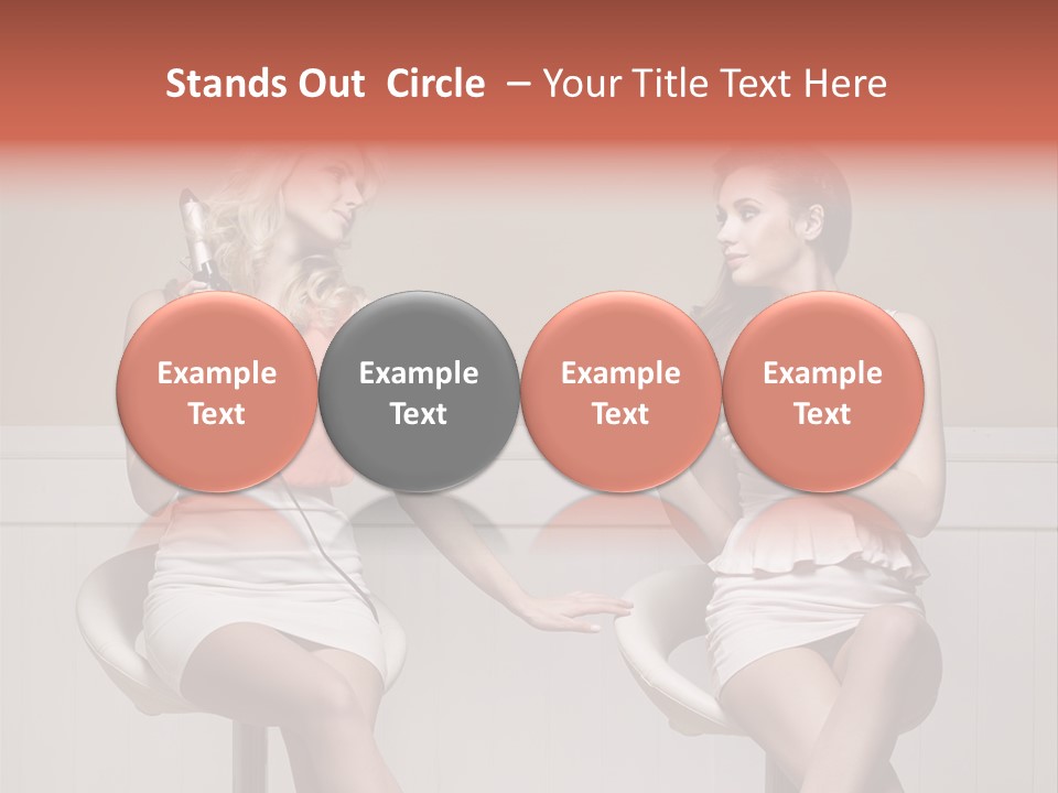 Two Distinguished Girlfriends During Preparing To The Party PowerPoint Template