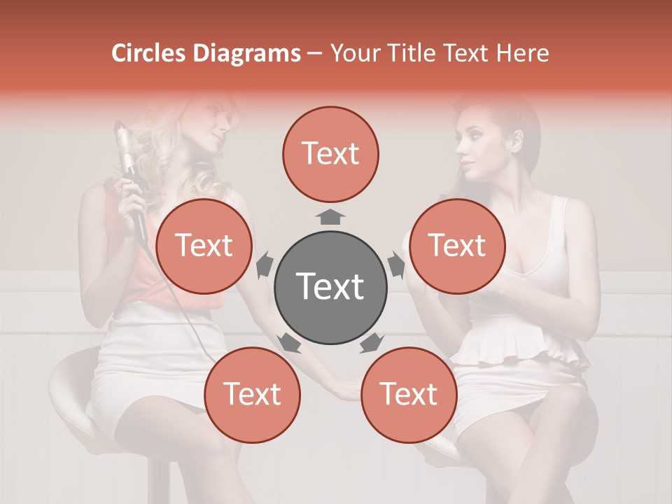 Two Distinguished Girlfriends During Preparing To The Party PowerPoint Template