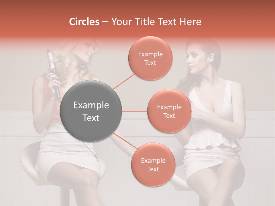 Two Distinguished Girlfriends During Preparing To The Party PowerPoint Template