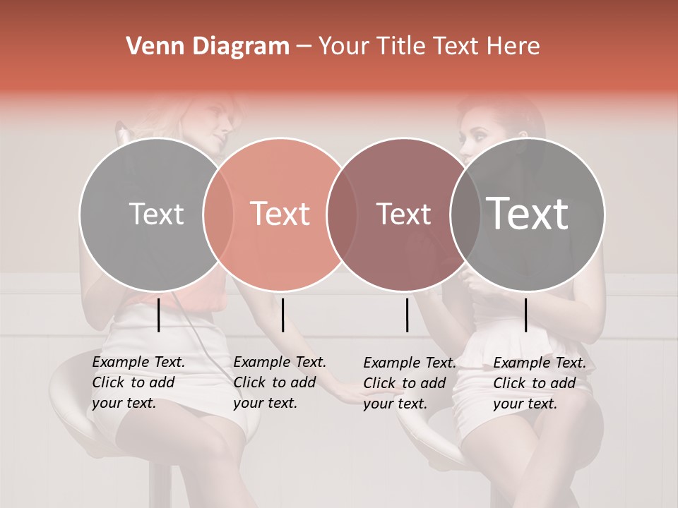 Two Distinguished Girlfriends During Preparing To The Party PowerPoint Template