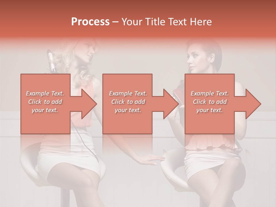 Two Distinguished Girlfriends During Preparing To The Party PowerPoint Template