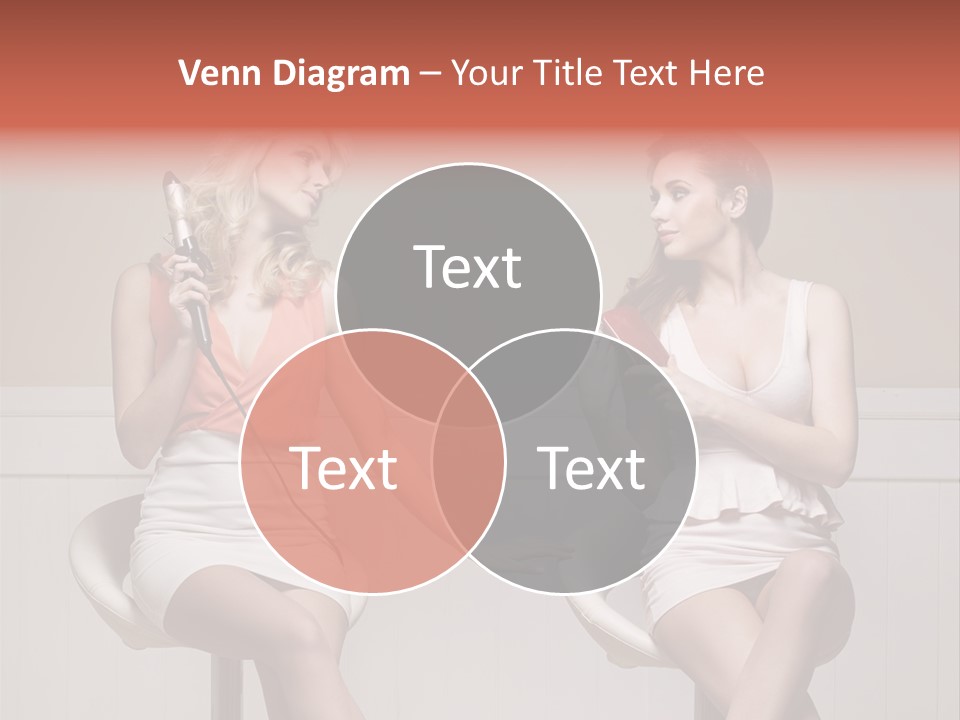 Two Distinguished Girlfriends During Preparing To The Party PowerPoint Template