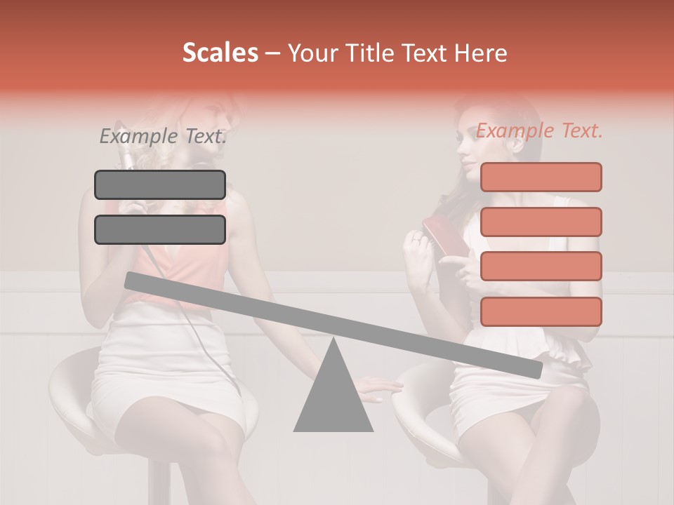 Two Distinguished Girlfriends During Preparing To The Party PowerPoint Template