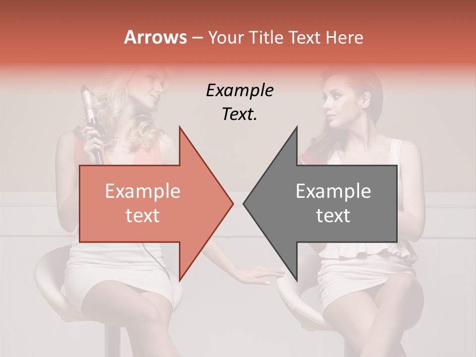Two Distinguished Girlfriends During Preparing To The Party PowerPoint Template