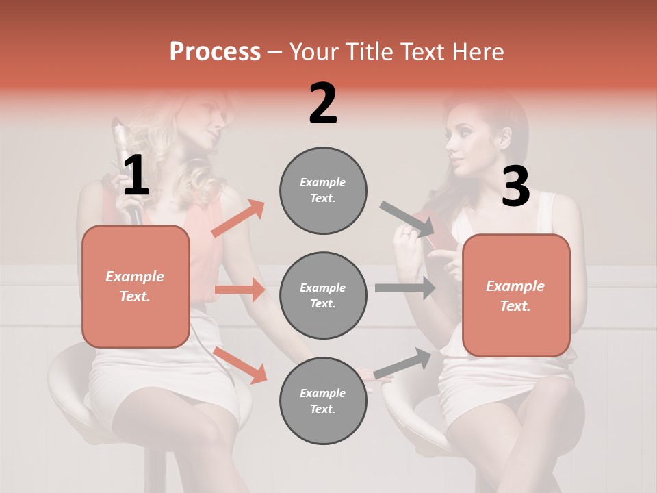 Two Distinguished Girlfriends During Preparing To The Party PowerPoint Template
