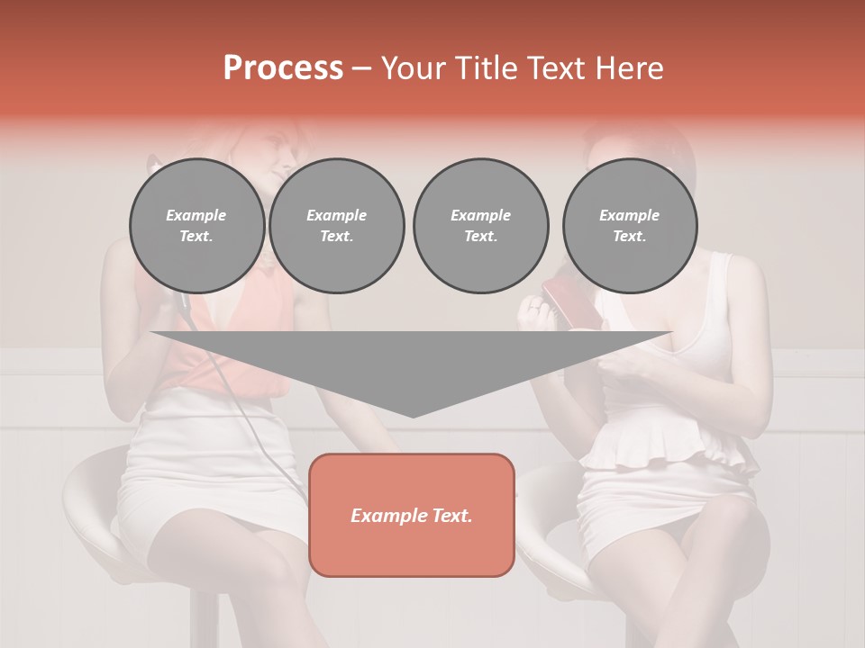 Two Distinguished Girlfriends During Preparing To The Party PowerPoint Template