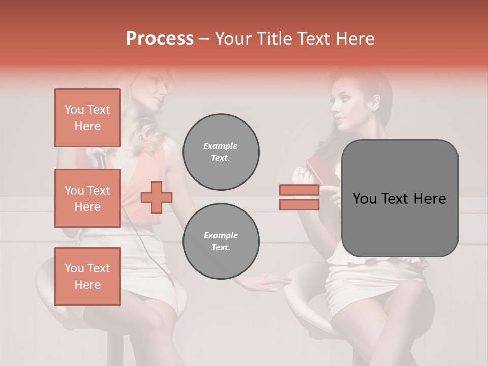 Two Distinguished Girlfriends During Preparing To The Party PowerPoint Template