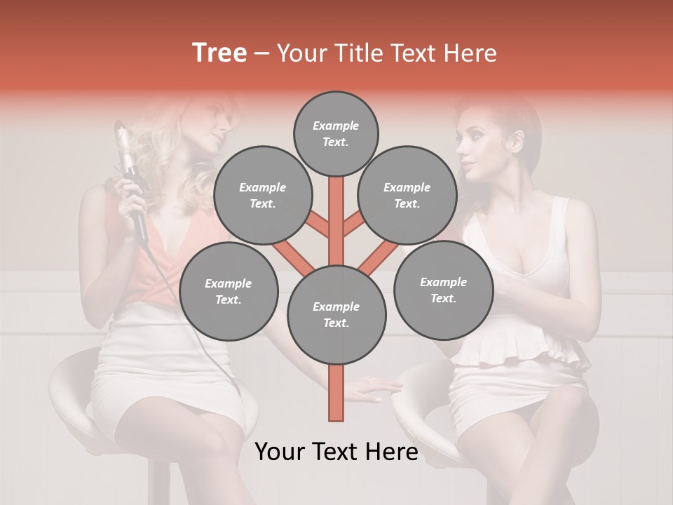 Two Distinguished Girlfriends During Preparing To The Party PowerPoint Template