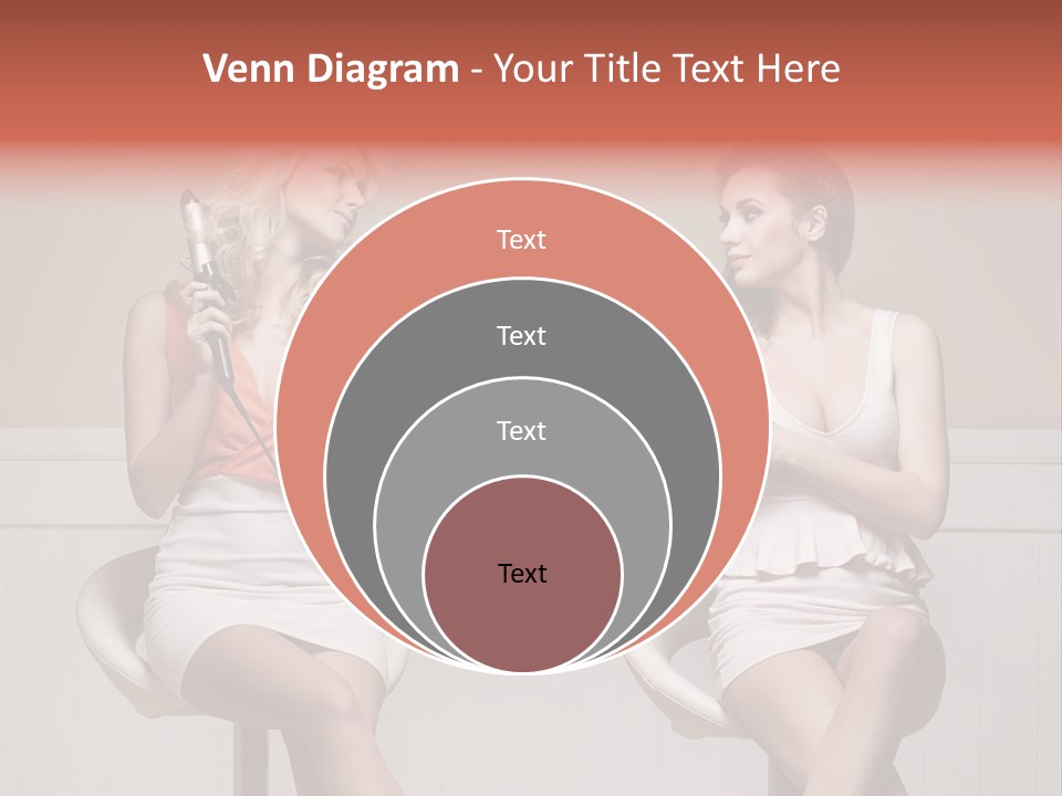 Two Distinguished Girlfriends During Preparing To The Party PowerPoint Template