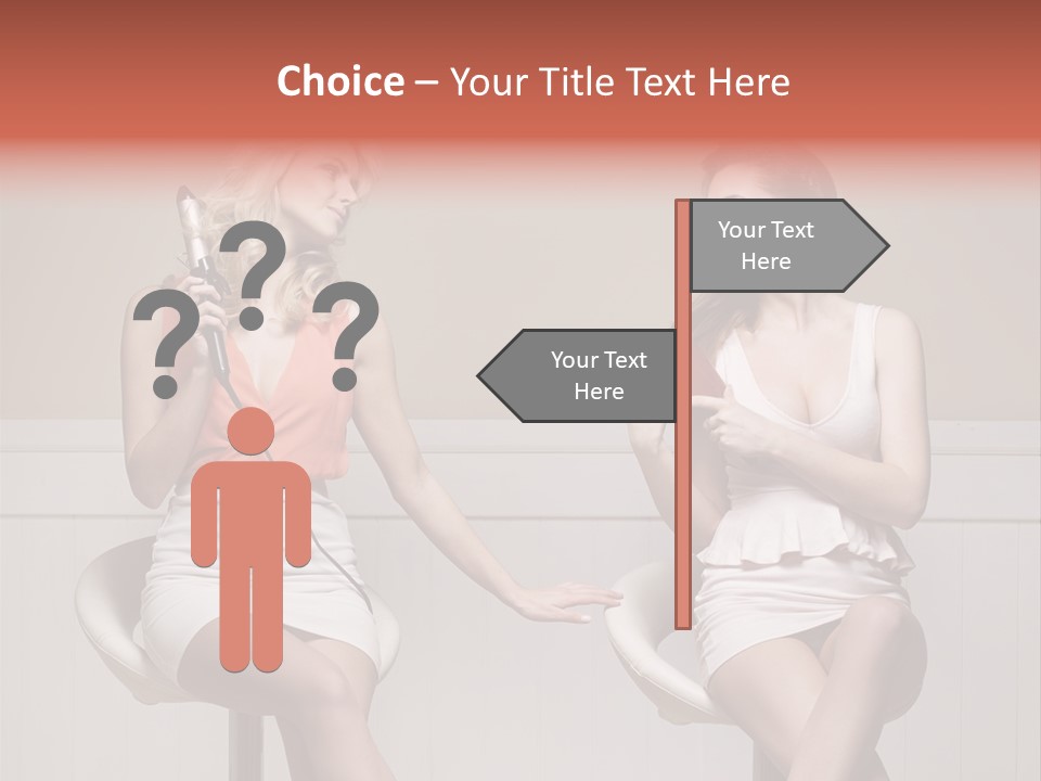 Two Distinguished Girlfriends During Preparing To The Party PowerPoint Template