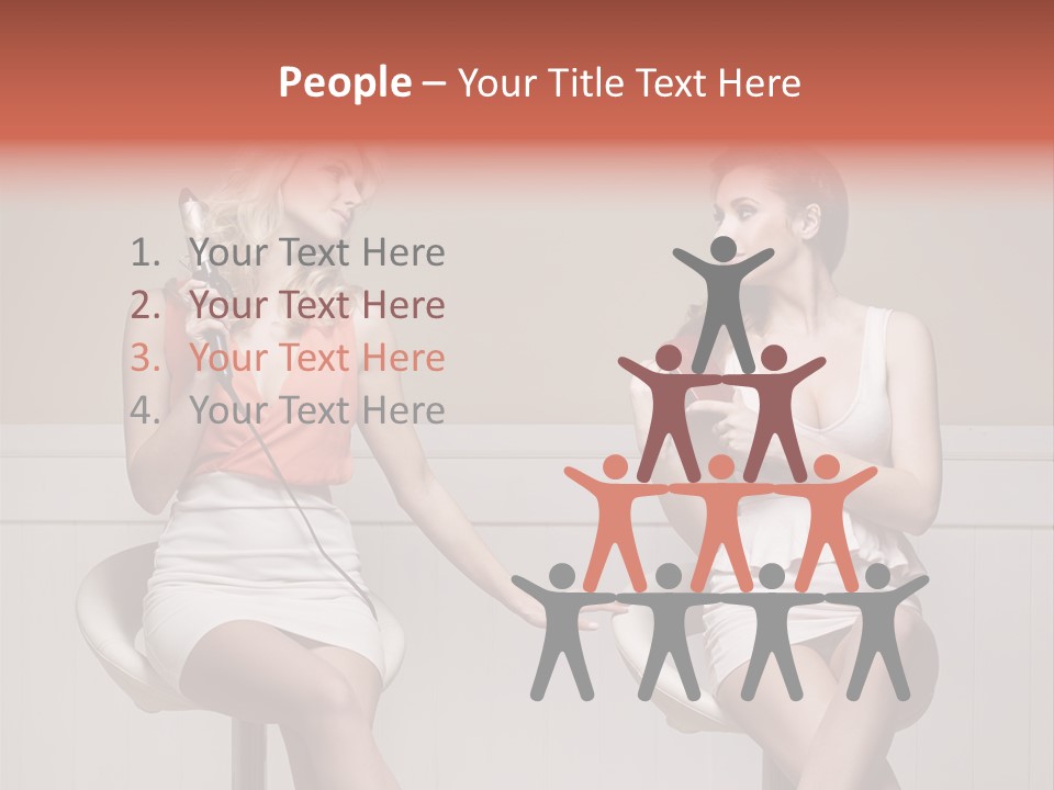 Two Distinguished Girlfriends During Preparing To The Party PowerPoint Template