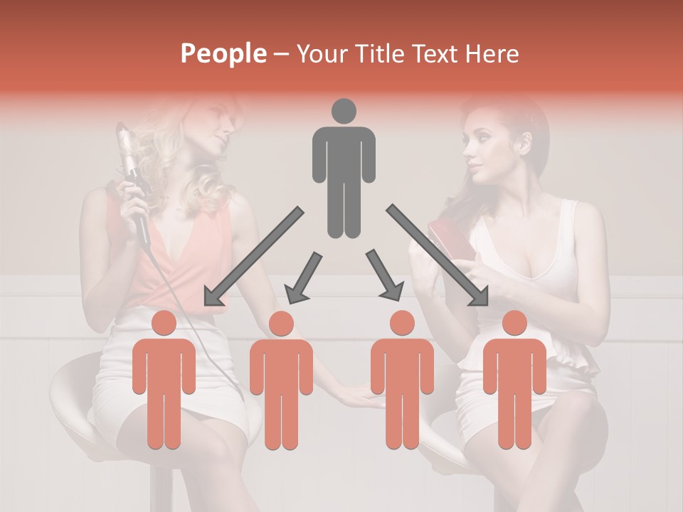 Two Distinguished Girlfriends During Preparing To The Party PowerPoint Template