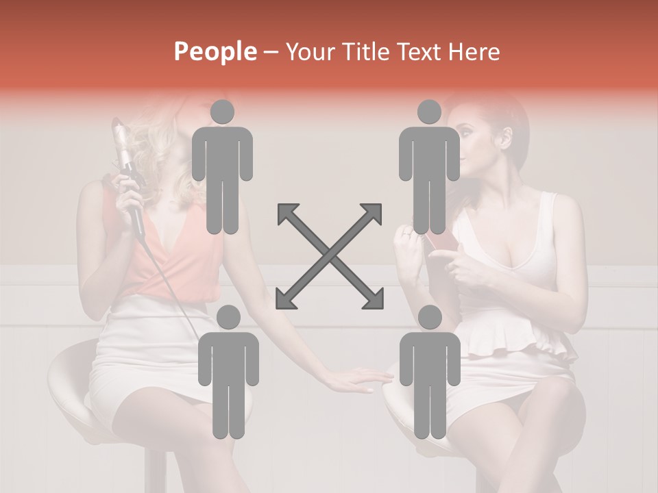 Two Distinguished Girlfriends During Preparing To The Party PowerPoint Template