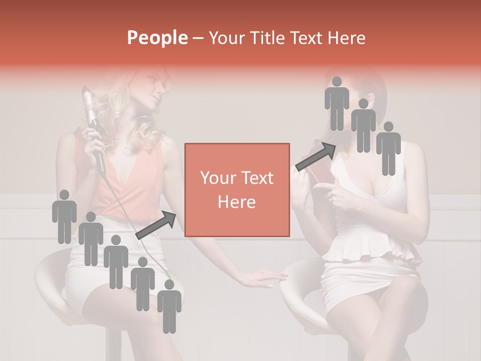 Two Distinguished Girlfriends During Preparing To The Party PowerPoint Template