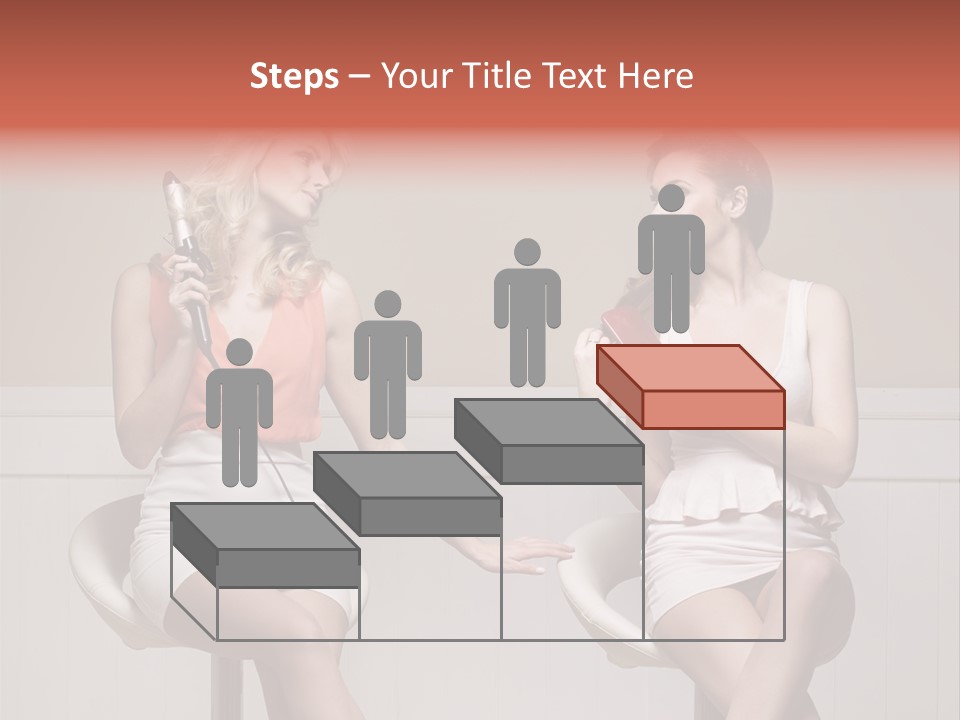 Two Distinguished Girlfriends During Preparing To The Party PowerPoint Template