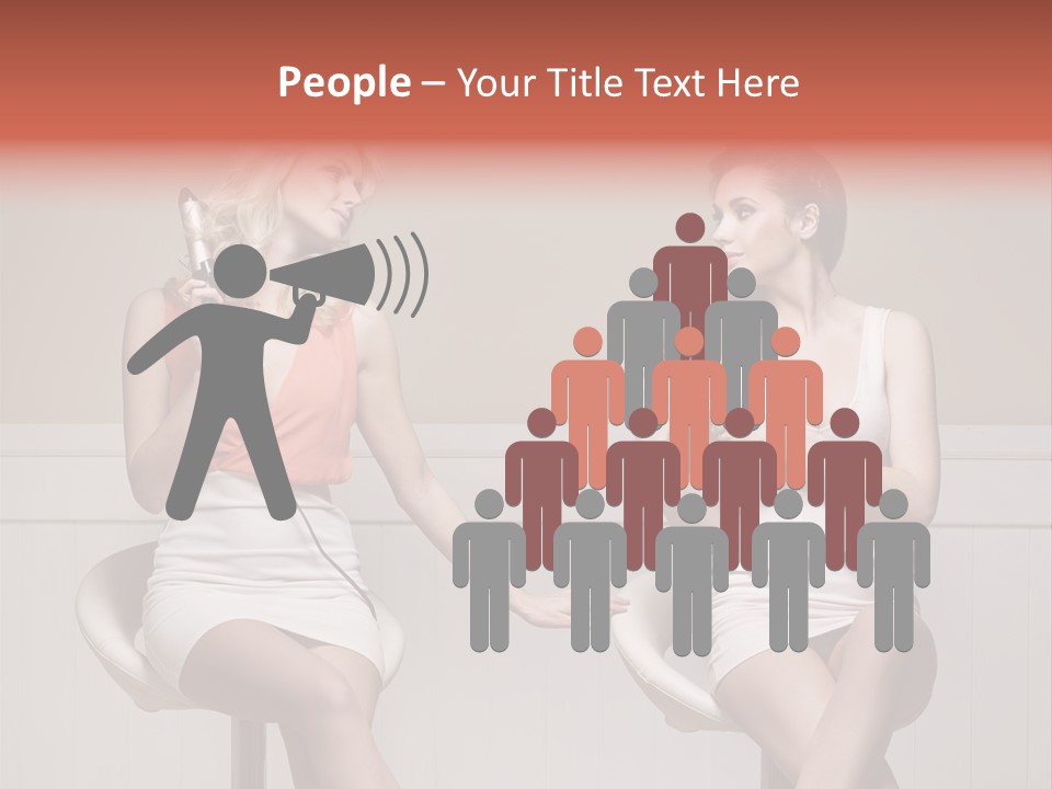 Two Distinguished Girlfriends During Preparing To The Party PowerPoint Template