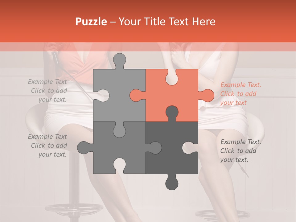 Two Young Ladies Taking Care Of Their Hair PowerPoint Template