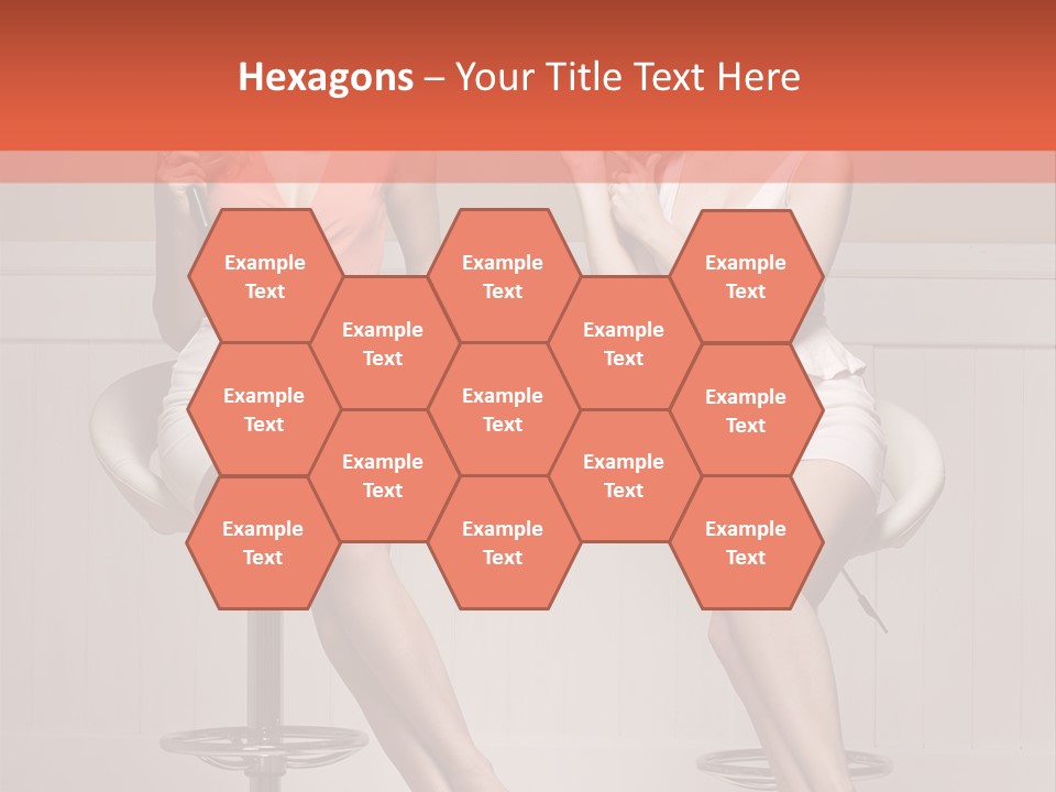 Two Young Ladies Taking Care Of Their Hair PowerPoint Template