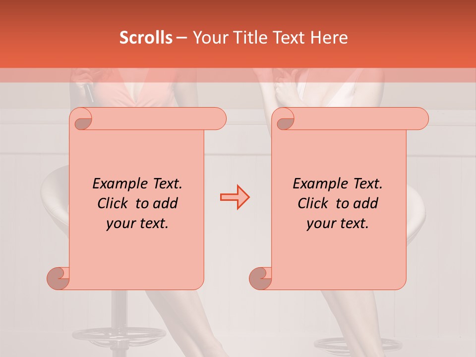Two Young Ladies Taking Care Of Their Hair PowerPoint Template