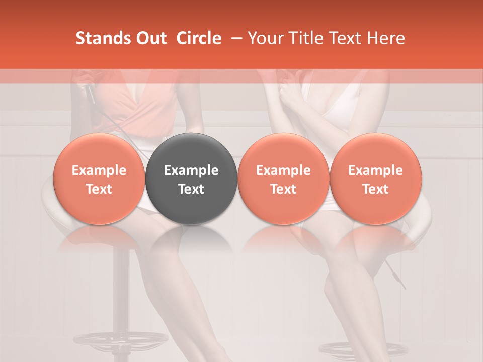 Two Young Ladies Taking Care Of Their Hair PowerPoint Template