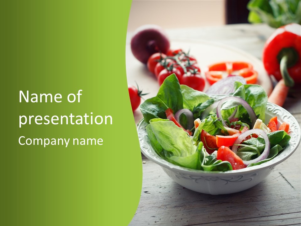 Fresh Mixed Vegetable Salad PowerPoint Template