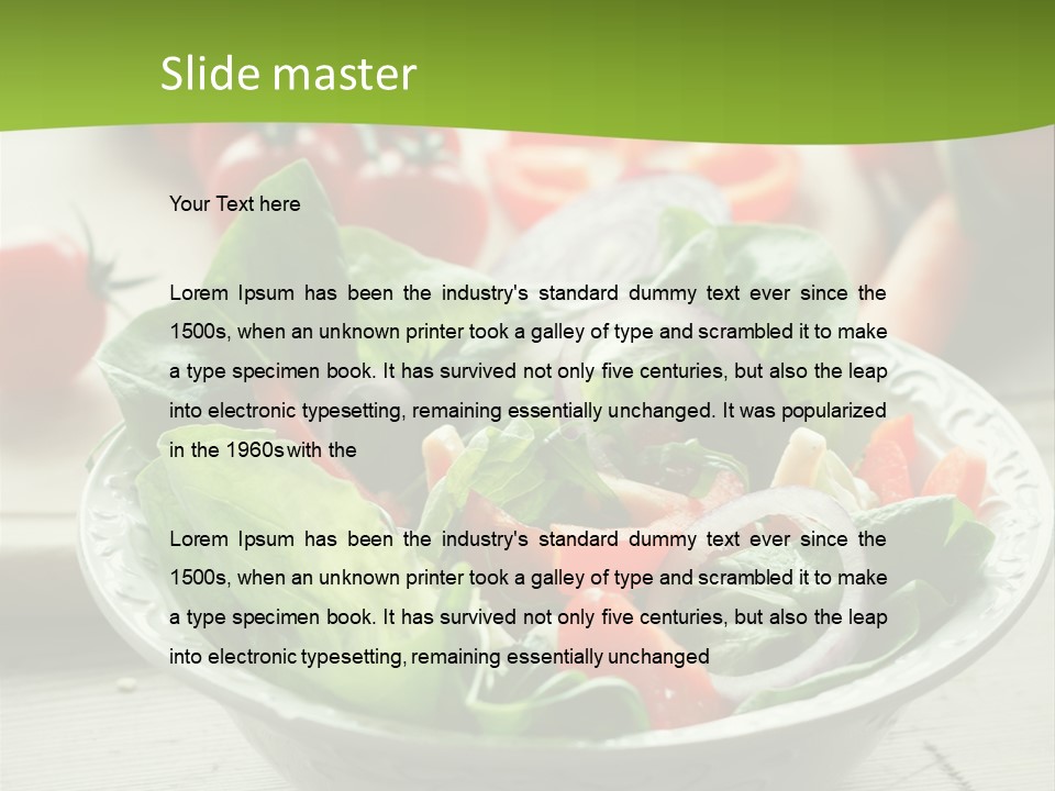 Fresh Mixed Vegetable Salad PowerPoint Template