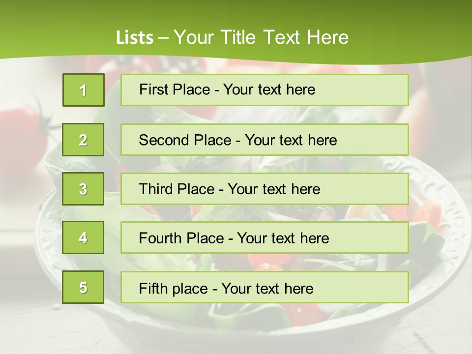 Fresh Mixed Vegetable Salad PowerPoint Template