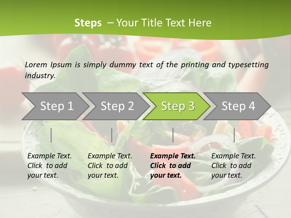 Fresh Mixed Vegetable Salad PowerPoint Template
