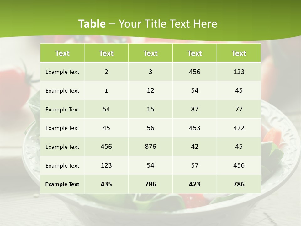 Fresh Mixed Vegetable Salad PowerPoint Template