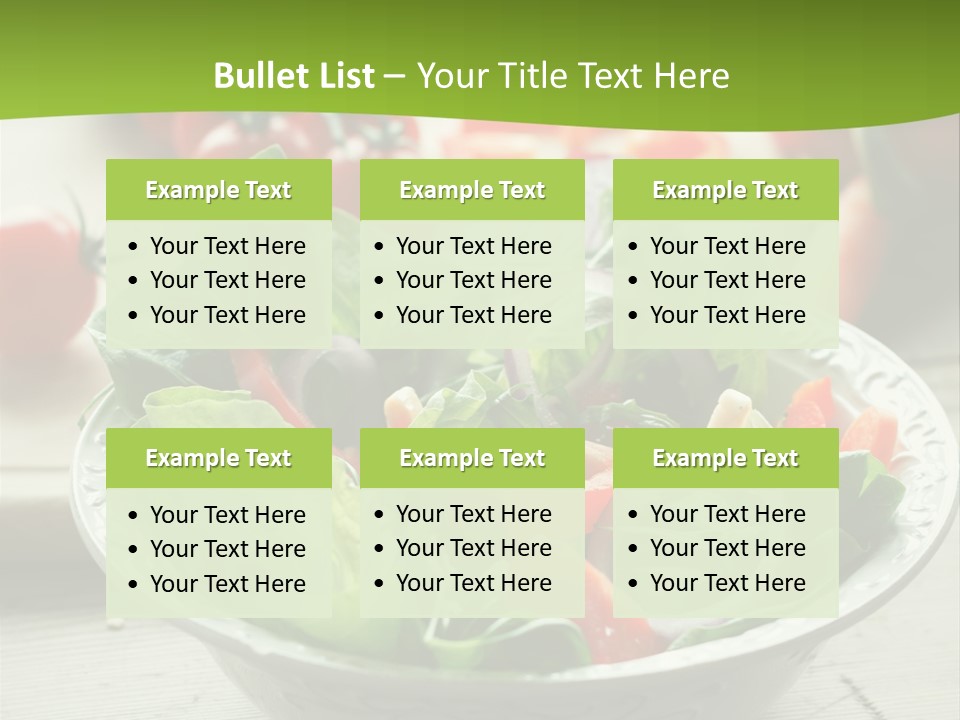 Fresh Mixed Vegetable Salad PowerPoint Template