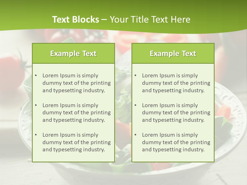 Fresh Mixed Vegetable Salad PowerPoint Template
