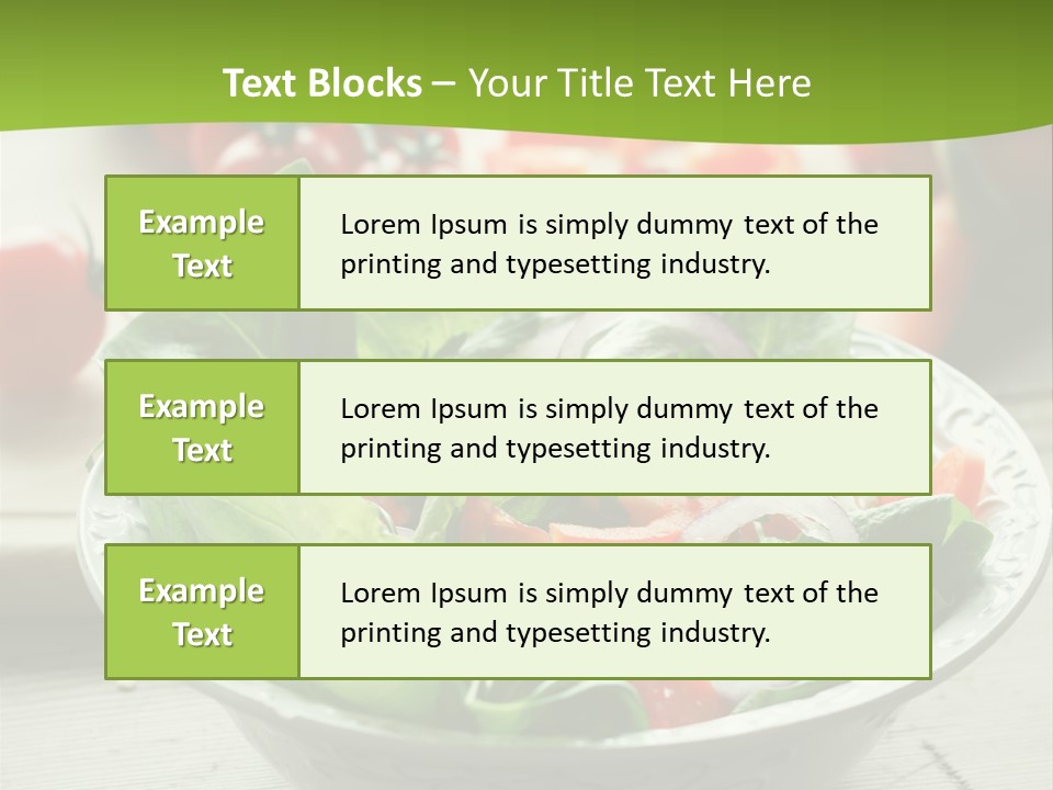 Fresh Mixed Vegetable Salad PowerPoint Template