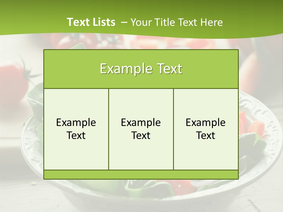 Fresh Mixed Vegetable Salad PowerPoint Template