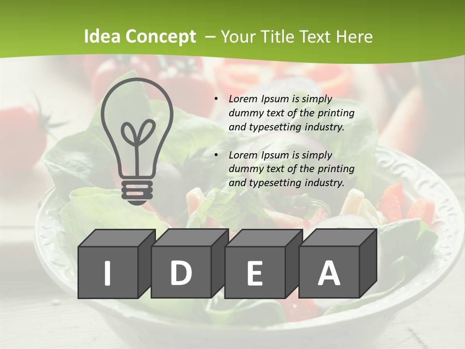 Fresh Mixed Vegetable Salad PowerPoint Template