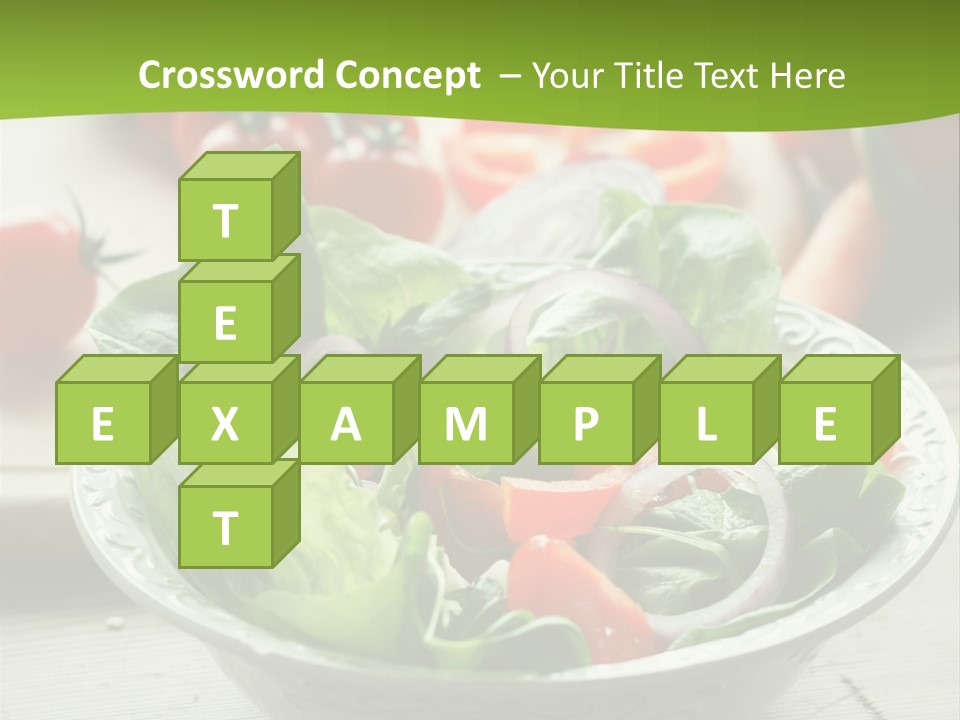 Fresh Mixed Vegetable Salad PowerPoint Template