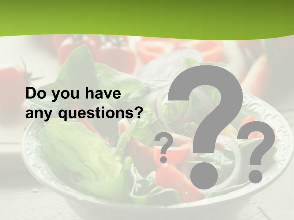 Fresh Mixed Vegetable Salad PowerPoint Template