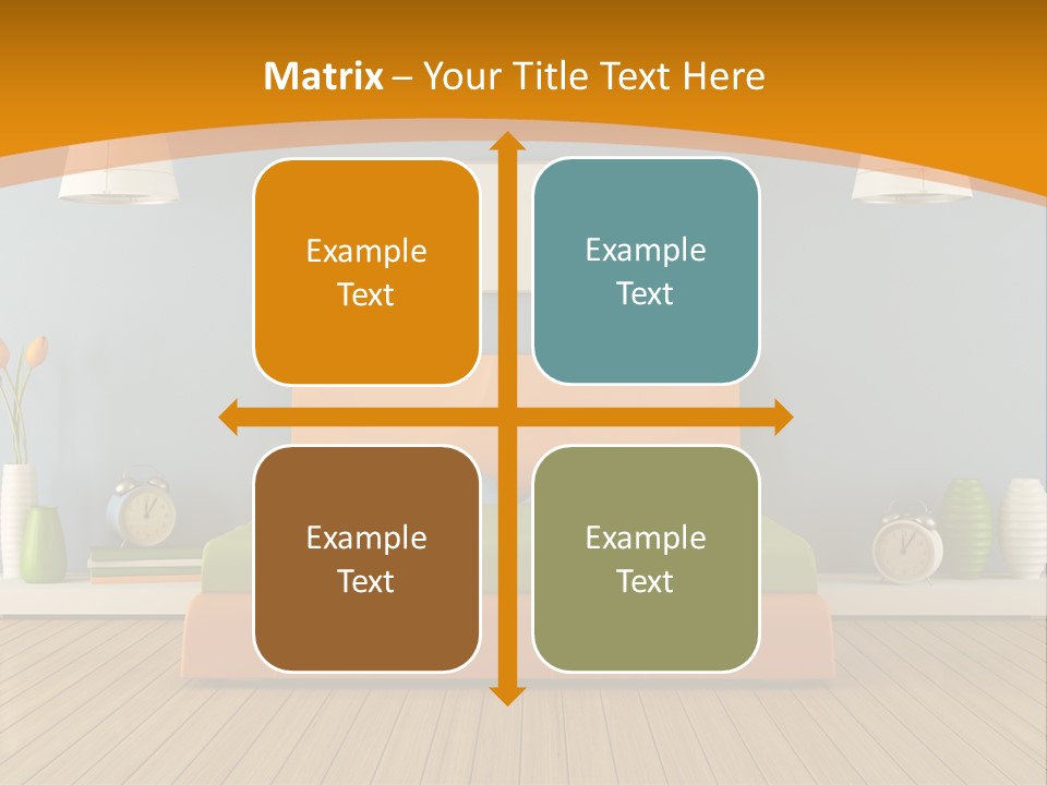 Colorful Contemporary Bedroom PowerPoint Template