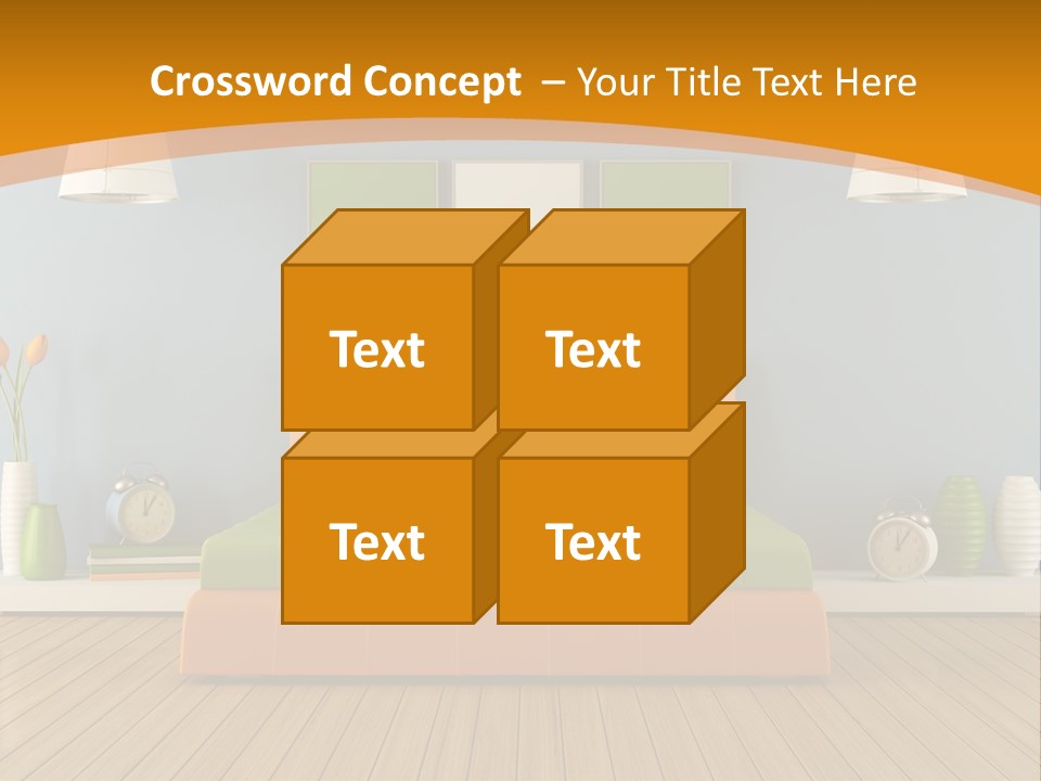 Colorful Contemporary Bedroom PowerPoint Template