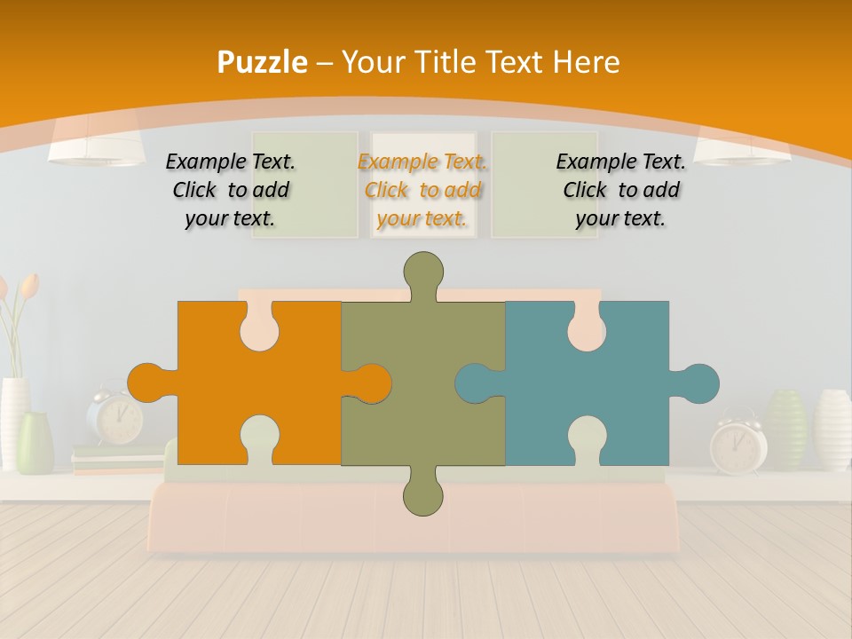 Colorful Contemporary Bedroom PowerPoint Template