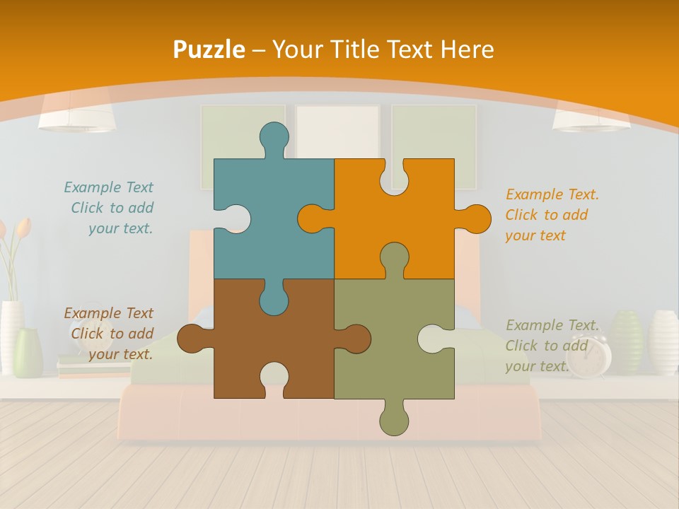 Colorful Contemporary Bedroom PowerPoint Template