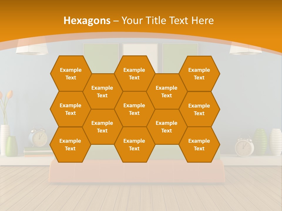 Colorful Contemporary Bedroom PowerPoint Template